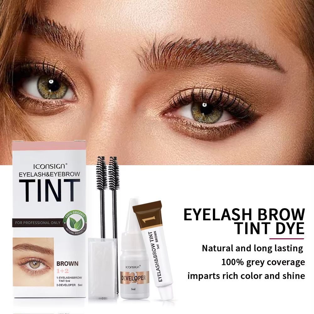 ICONSIGN Professional Eyebrow Tint Kit & Eyelash Dye – Long-Lasting Color and Salon-Quality Results at Home