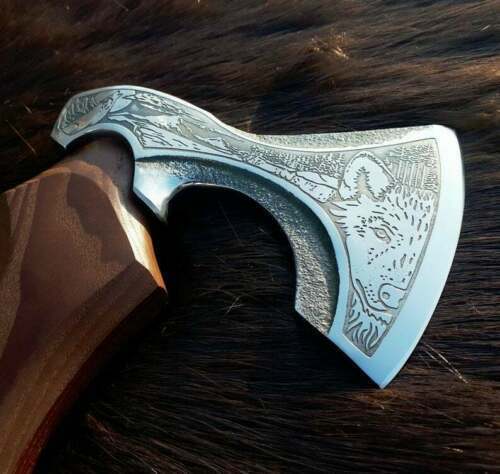 CUSTOM HAND FORGED CARBON STEEL HANDLE VIKING THROWING HATCHET TOMAHAWK AXE