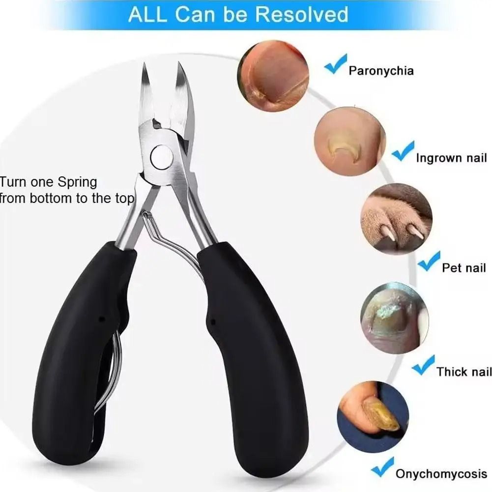 Stainless Steel Dead Skin Nail Clipper Precision Cuticle Nipper with Anti Slip Handle