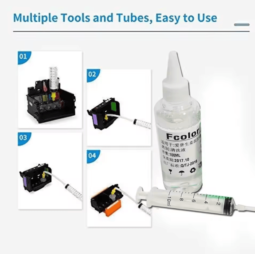 ProCare 100ml DTF Printhead Cleaning Solution – Ink Flush & Nozzle Restore Liquid