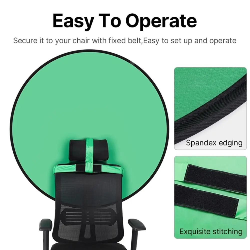 Studio Chair Chromakey Backdrop | High-Fidelity Green & Blue Screen Photography Kit