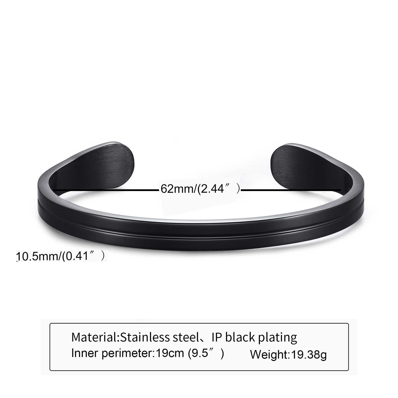 Stainless Steel Men's Thin Cuff Bracelet: Stylish Boyfriend Gift, Father's Day Present