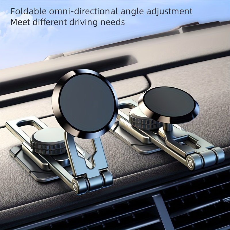 All Metal Magnetic Suction Car Phone Holder, Strong Magnetic Mobile Holder, Auto Dashboard and Air Vent Mount