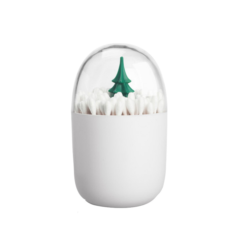Toothpick Box, Cute Cartoon Dustproof Plastic Holder, Cotton Swab Case Dispenser