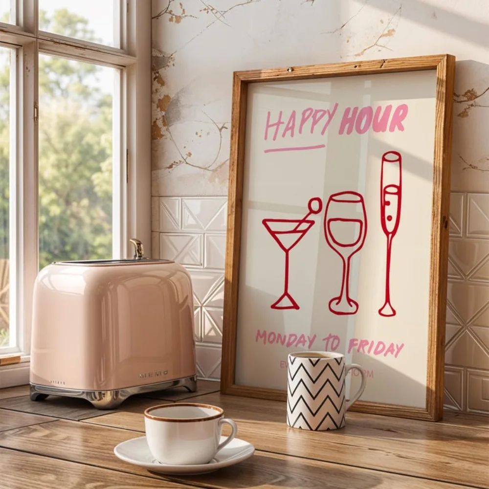 Cin Cin Cheers Cocktail Kitchen Wall Art