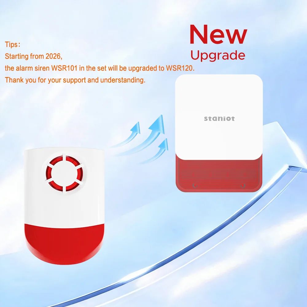 Staniot 7 inch Smart WiFi 4G Home Alarm System