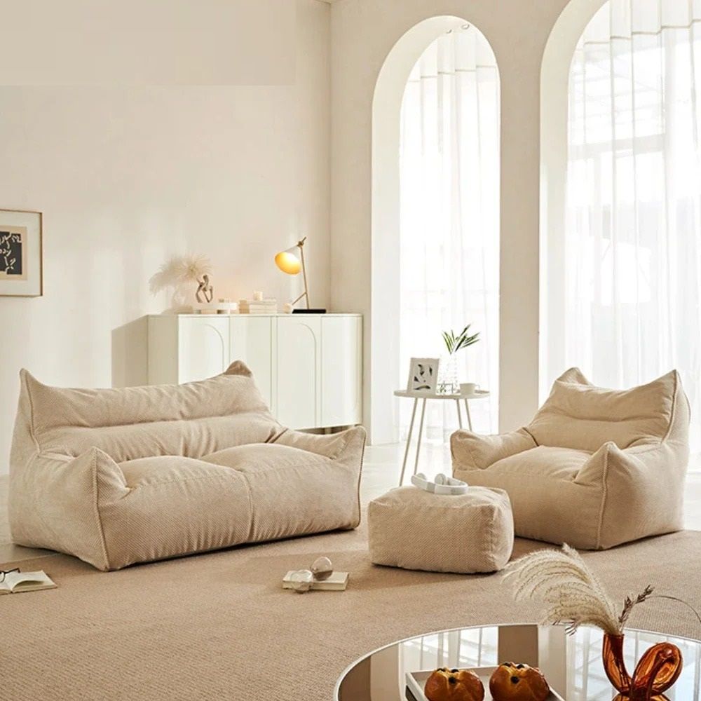 Soft Waffle Bean Bag Cover Set Without Filler