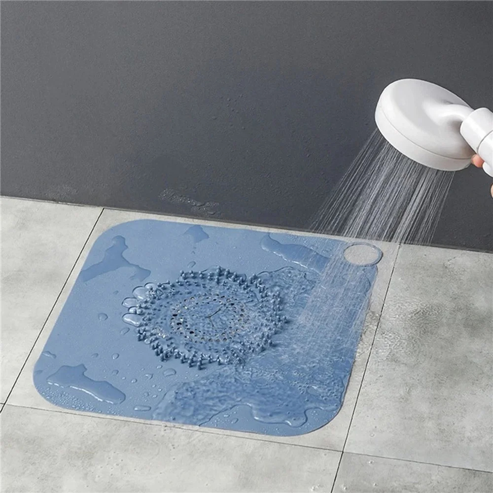 Silicone Hair Catcher Drain Cover with Stopper for Bathroom and Kitchen Sink