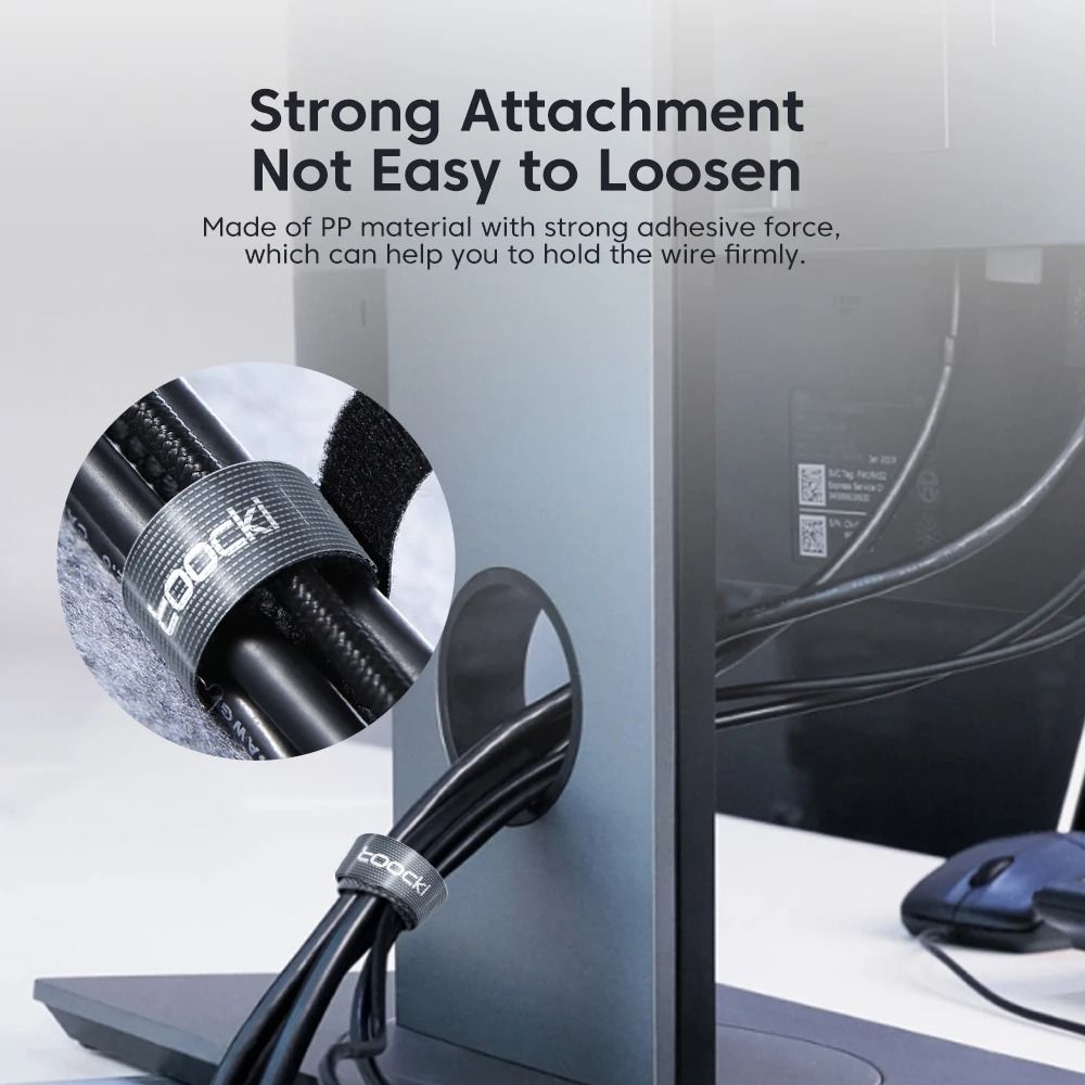 Toocki 5m Cable Organizer Roll – High-Performance Free-Cut Wire Winder & Universal Cord Management