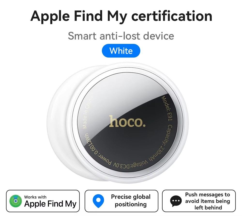 Smart Bluetooth Tracker for Keys Pets and Wallet Apple Find My GPS Locator