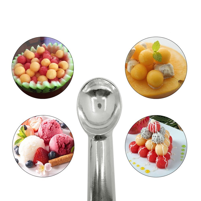 Nonstick Anti-Freeze Ice Cream Scoop, Ice Cream Tools Set, Aluminum Ice Cream Spoon and Melon Ball Cookie Dough Scoop
