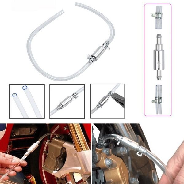 Brake Bleeder Hose One Way Valve Tube, Car Motorcycle Clutch, Bleeding Tool Set