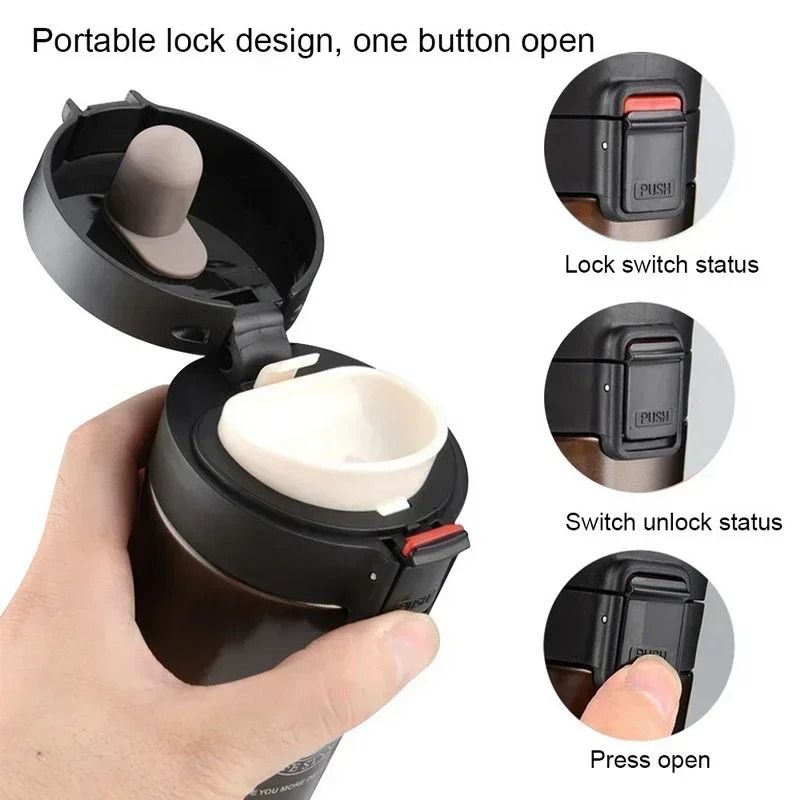 304 Stainless Steel Double Wall Vacuum Mug Leak Proof Thermal Flask