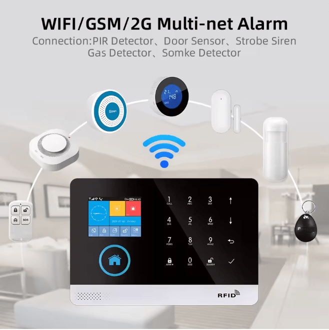 PGST Smart Home Security Alarm System Wireless GSM WIFI with App Control