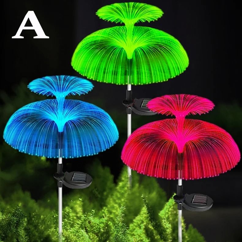 Color Changing Solar Jellyfish Garden Lights Waterproof LED Pathway Lawn Decor