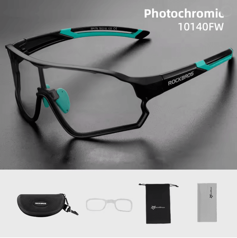 ROCKBROS Photochromic Cycling Glasses with UV400 Protection and Ultra-Light Frame