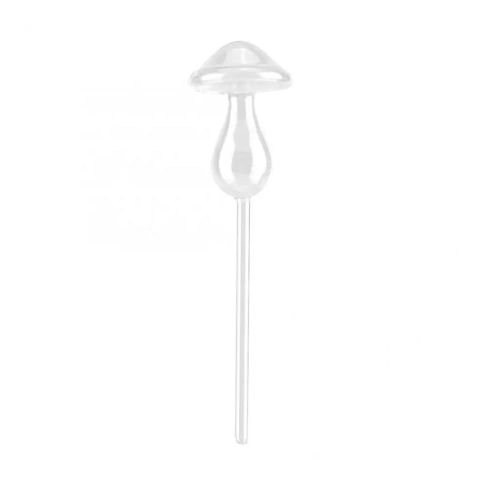 Mushroom Shape Glass Plant Watering Globes Self Watering Drip Irrigation System Rainbow Design