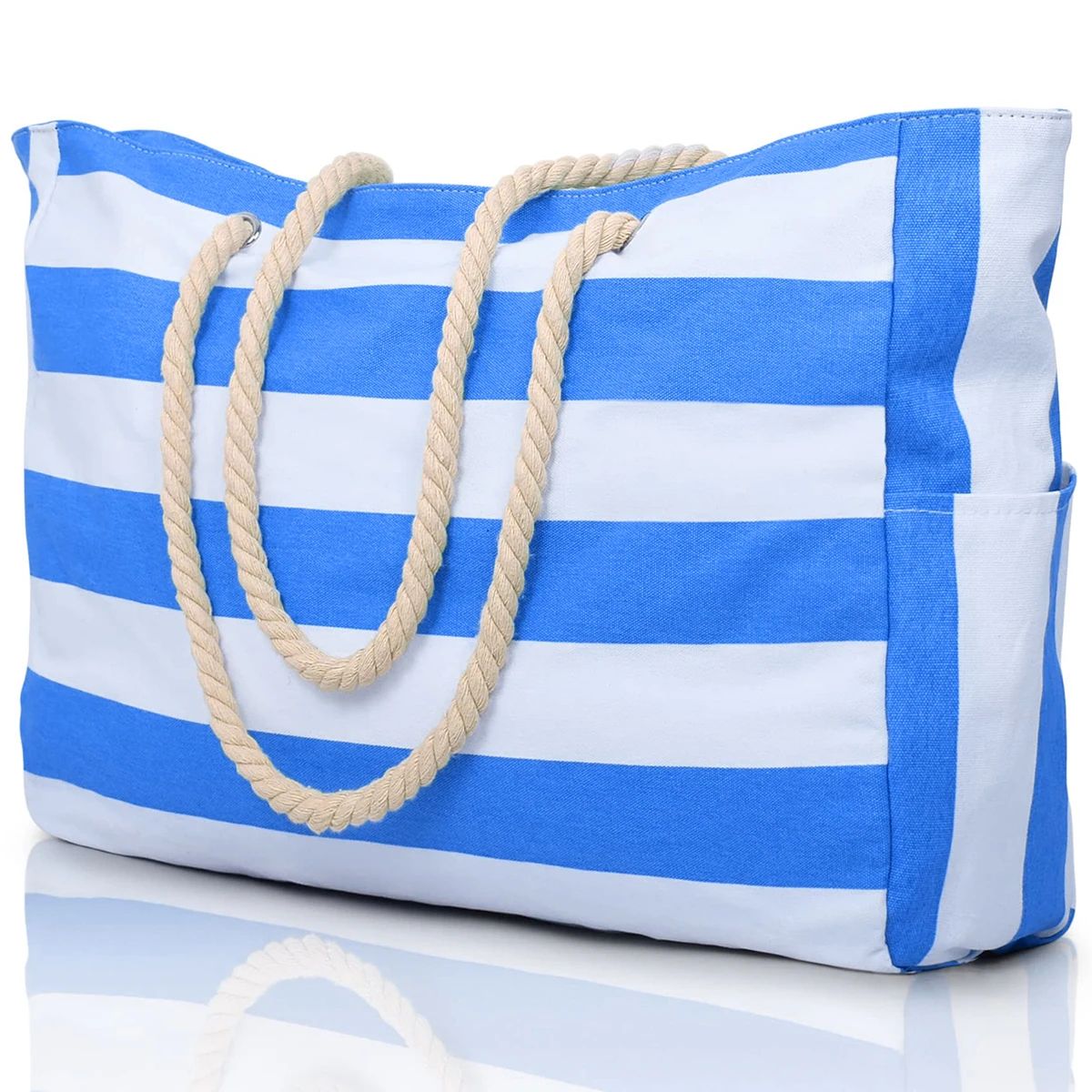 Striped Waterproof Foldable Beach Bag
