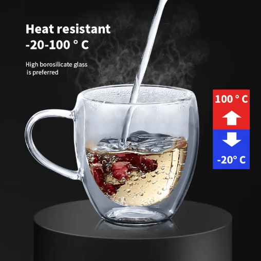 Transparent Heat-Resistant Glass Tumbler Creative Coffee Whiskey and Cocktail Mug