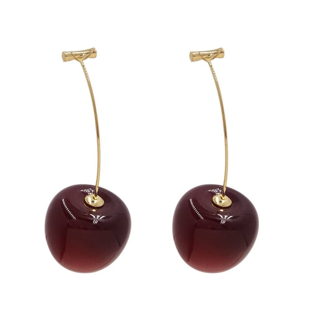 Cute Cherry Fruit Acrylic Earrings