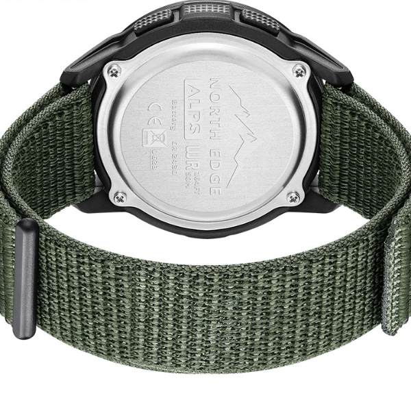 Mens Digital Carbon Fiber Military Sports Watch Shockproof, Waterproof with Compass and Outdoor Features