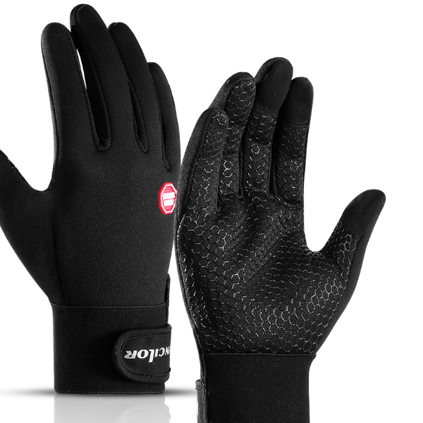 Warm Running Gloves Windproof Waterproof, Winter Men's Touchscreen Gloves, Lightweight Hiking Gloves