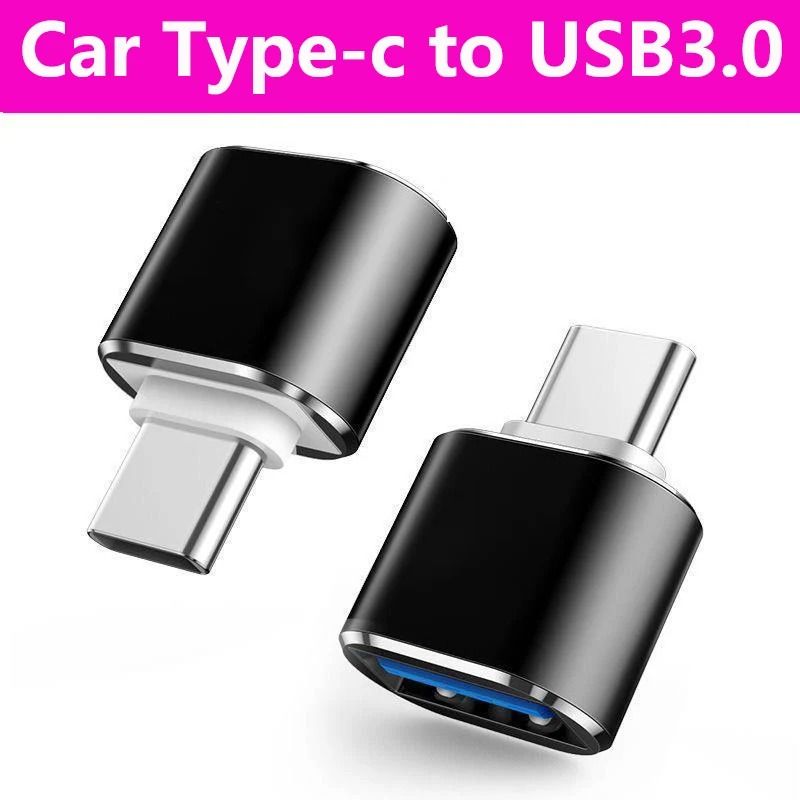 Type C to USB A Mini Charging Adapter for Car Use