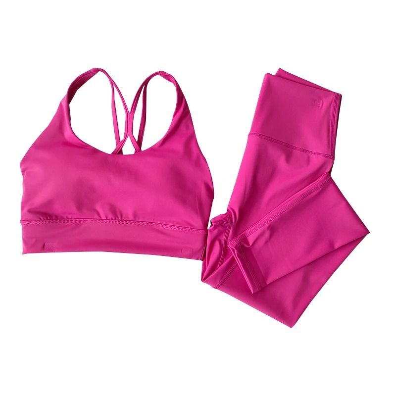Women High Waist Slimming Yoga Suit Bra Leggings Tank Top Set