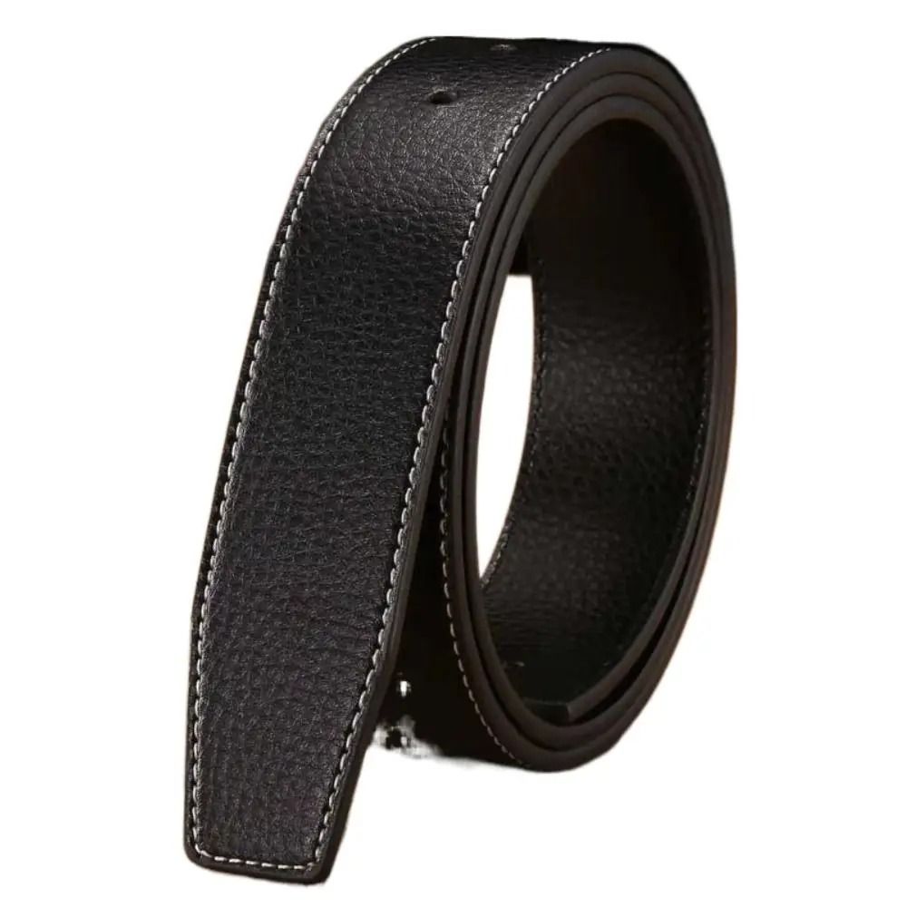 Genuine Leather Belt Gallery | High-Fidelity 3.7cm Luxury Strap & Professional No-Buckle Logic