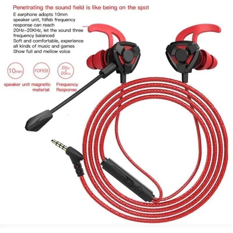 Gaming Wired Earbuds with Microphone