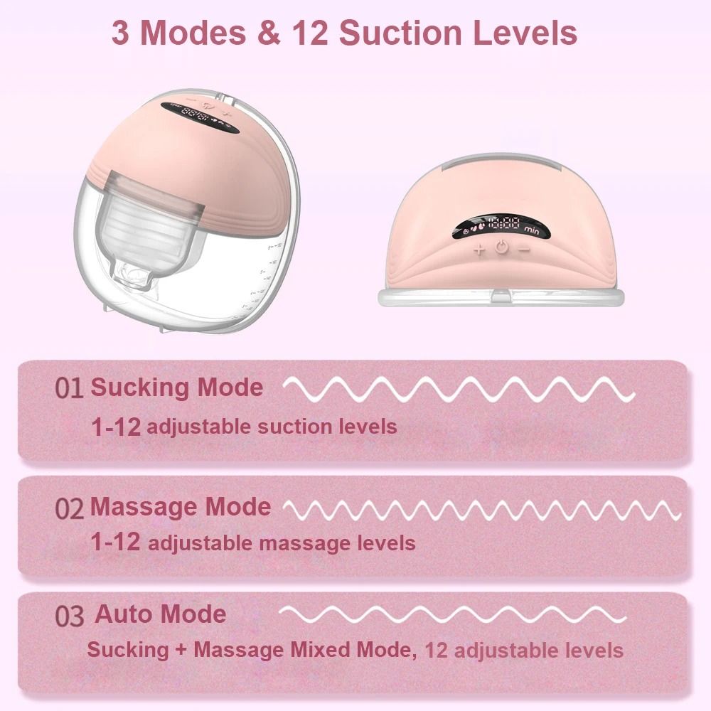 Hands Free Wearable Electric Breast Pump With Silent Operation