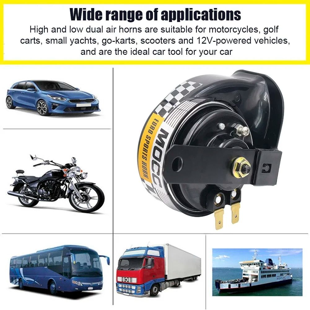 130dB Super Loud Train Horn 12V Automotive Sound Signal Speaker