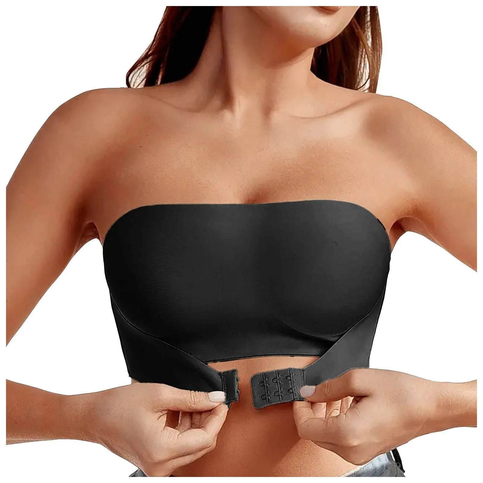 Seamless No-Padding Strapless Push-Up Bra