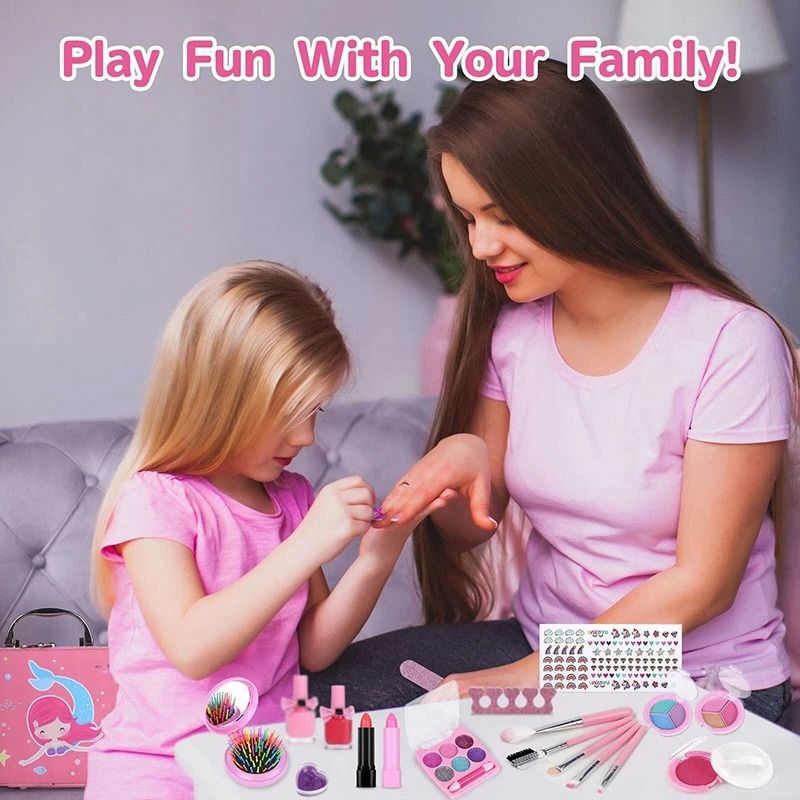 Girls Makeup Kit Washable Princess Pretend Play Makeup Set