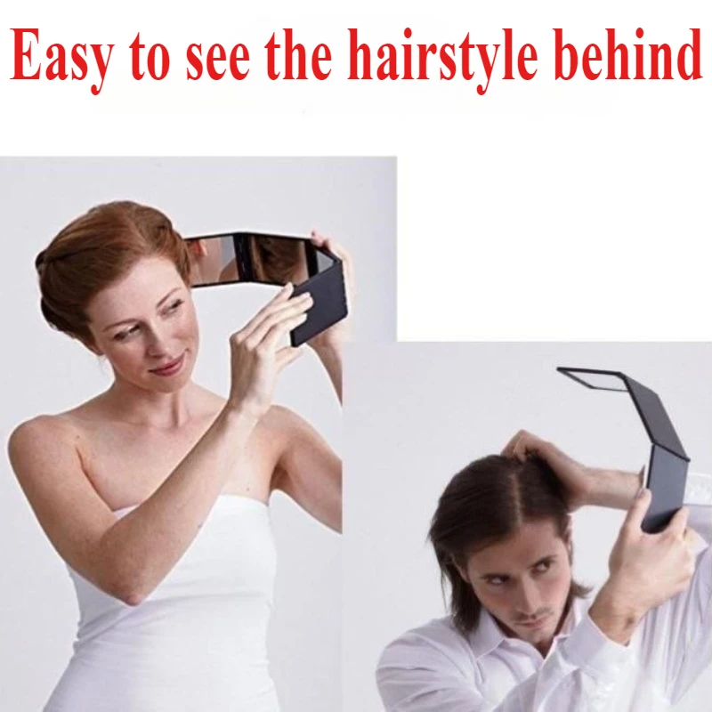 Portable Multi Angle Foldable DIY Full-length Mirror, Four Fold Bathroom Vanity Mirror