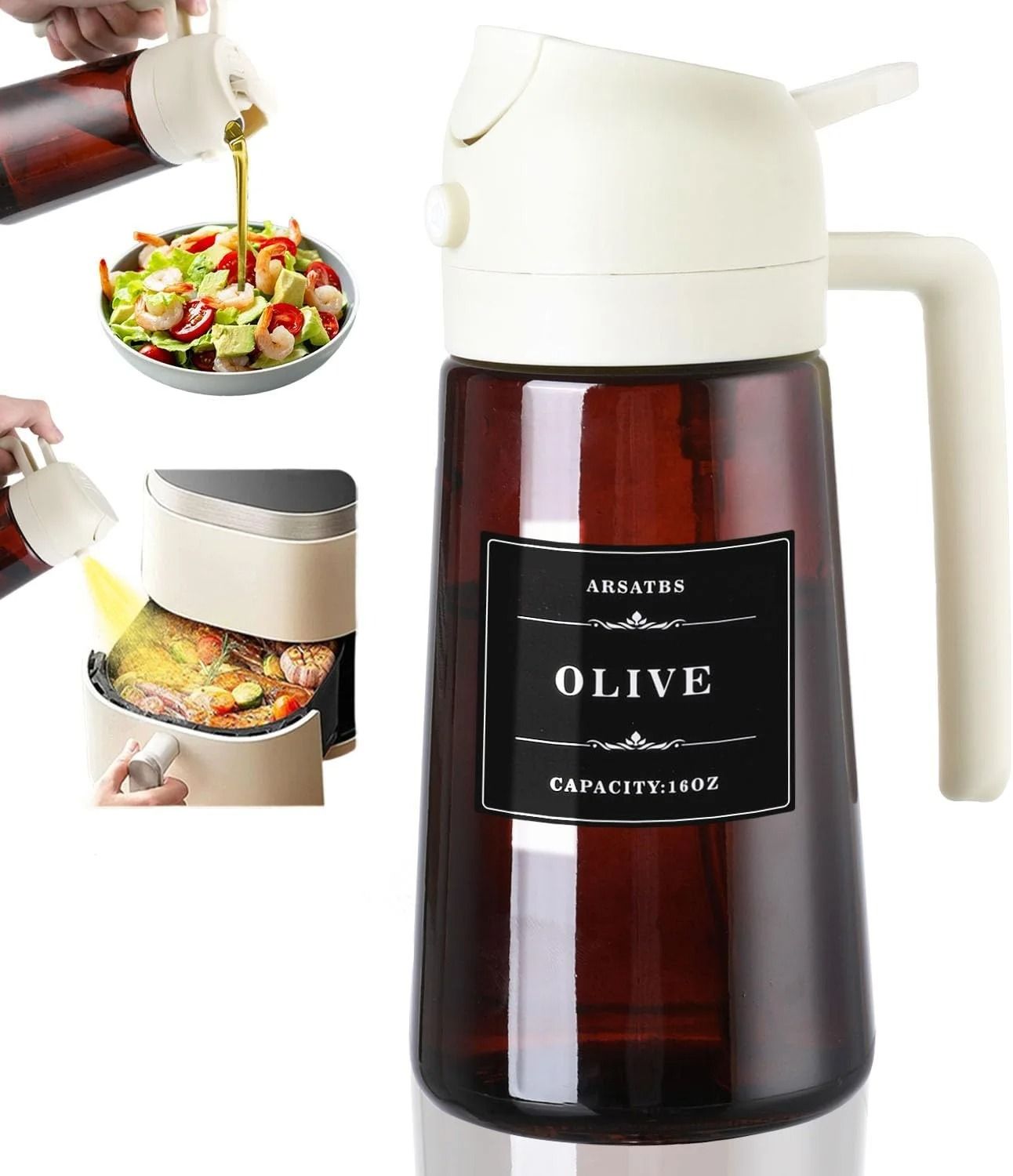 Professional 2-in-1 Glass Oil Dispenser and Precision Sprayer