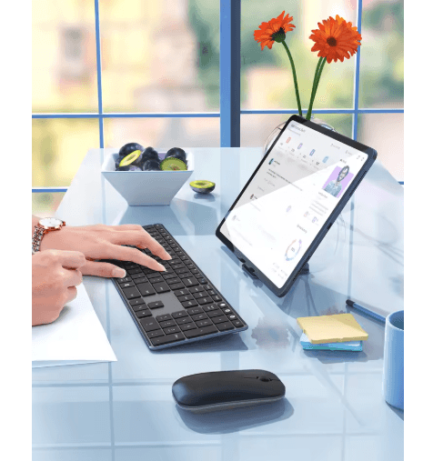 Seenda Bluetooth Keyboard and Mouse Combo – Multi-Device Rechargeable Slim Wireless Set