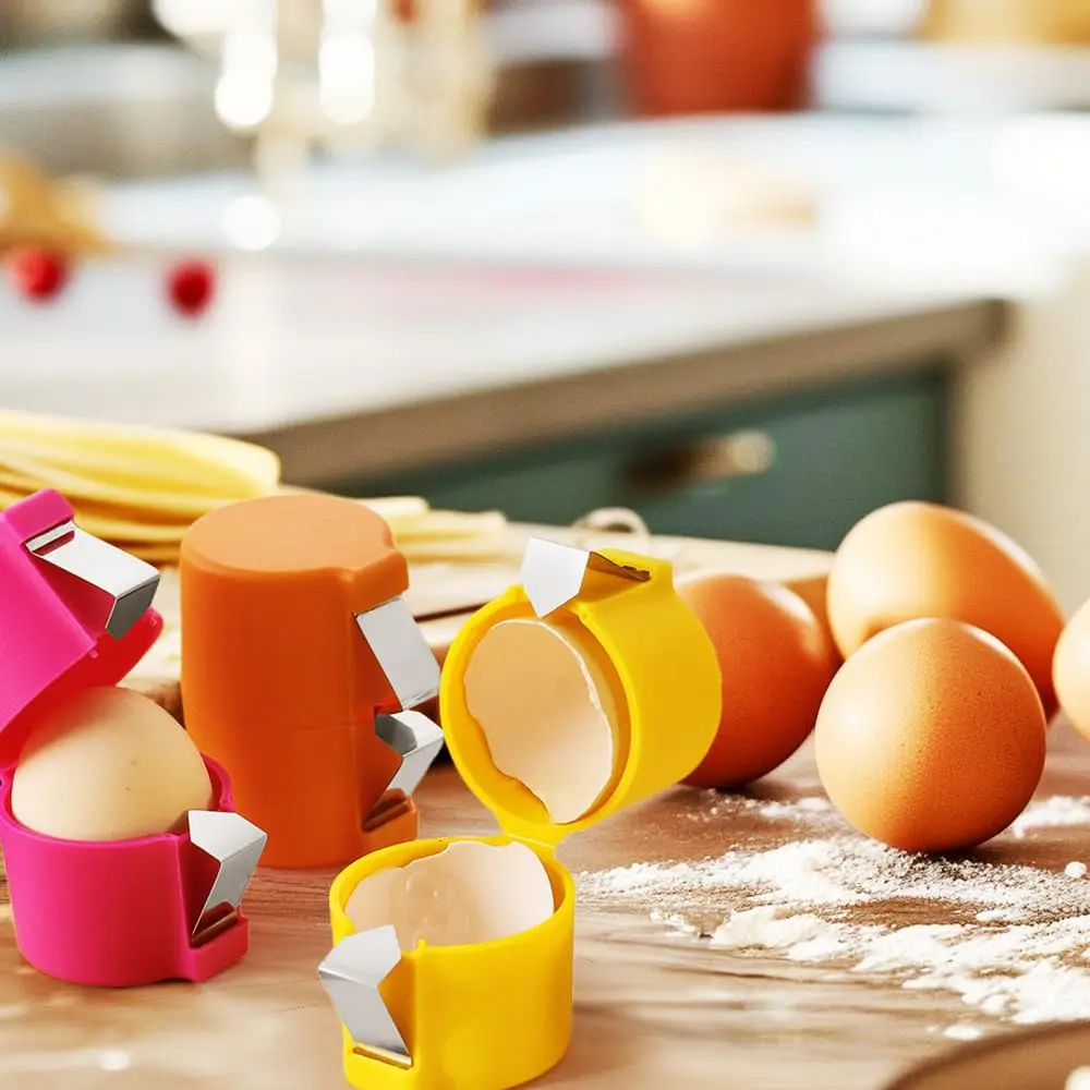 Egg Shell Opener Tool, Multifunctional Egg Cracker Separator, Easy Open Eggshell Cutter, Handheld Kitchen Gadget for Raw