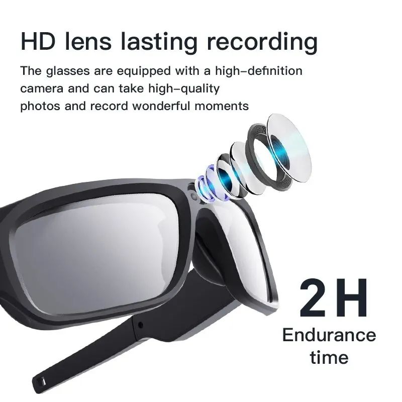 4K Camera Glasses for Hands-Free Sports Recording