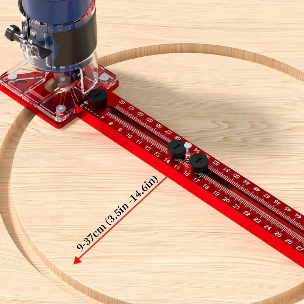 Aluminum Router Circle Cutting Jig, 3-in-1 Router Milling Groove Bracket