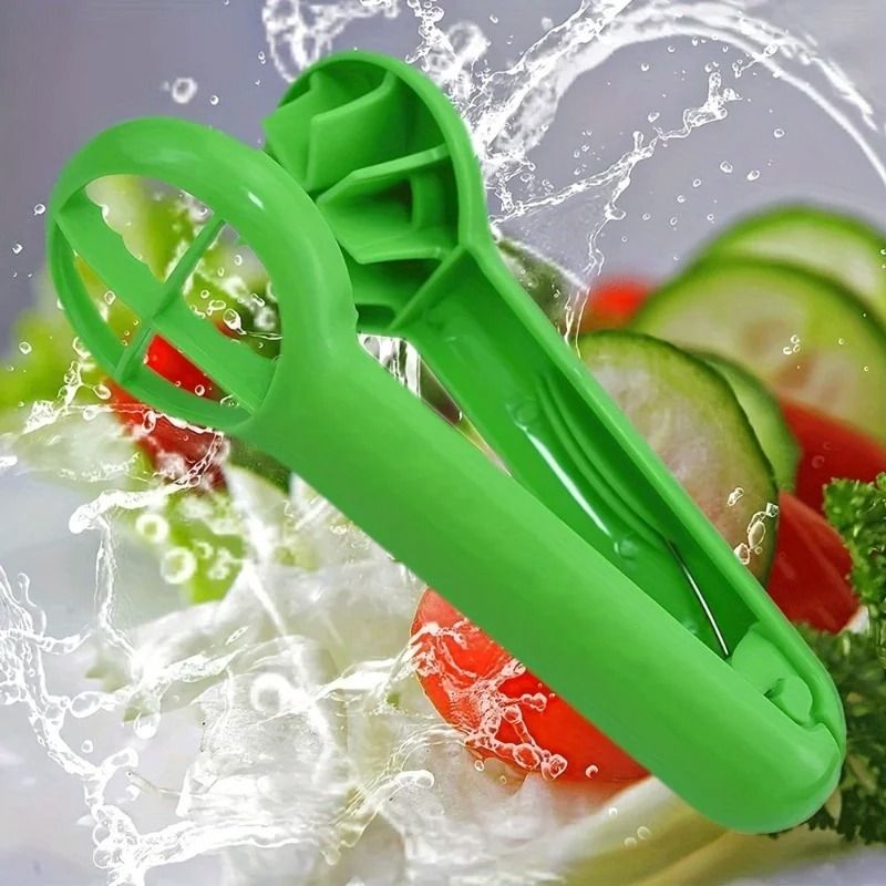 Safe Manual Fruit Slicer Berry and Grape Cutter Kid Friendly Kitchen Tool