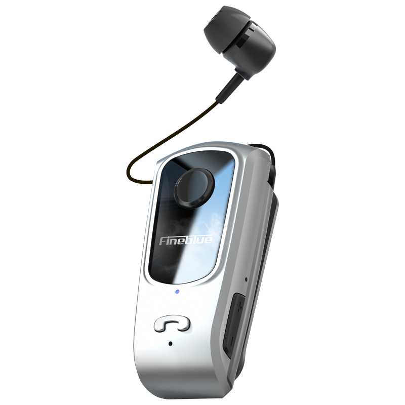 Fineblue F920 Portable Wireless Earbuds, Retractable Bluetooth Headset with Vibration Alerts for Calls, Sports & Gaming