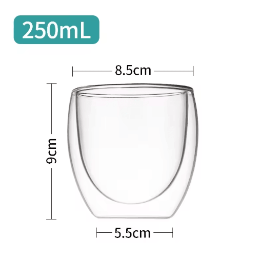 Transparent Heat-Resistant Glass Tumbler Creative Coffee Whiskey and Cocktail Mug