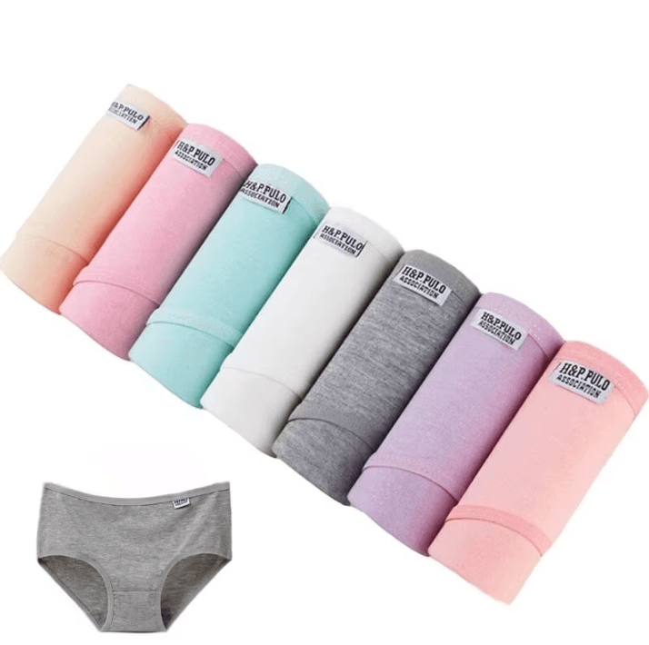 7Pcs Womens Cotton Panties Breathable Plus Size Underwear Briefs (M-4XL)
