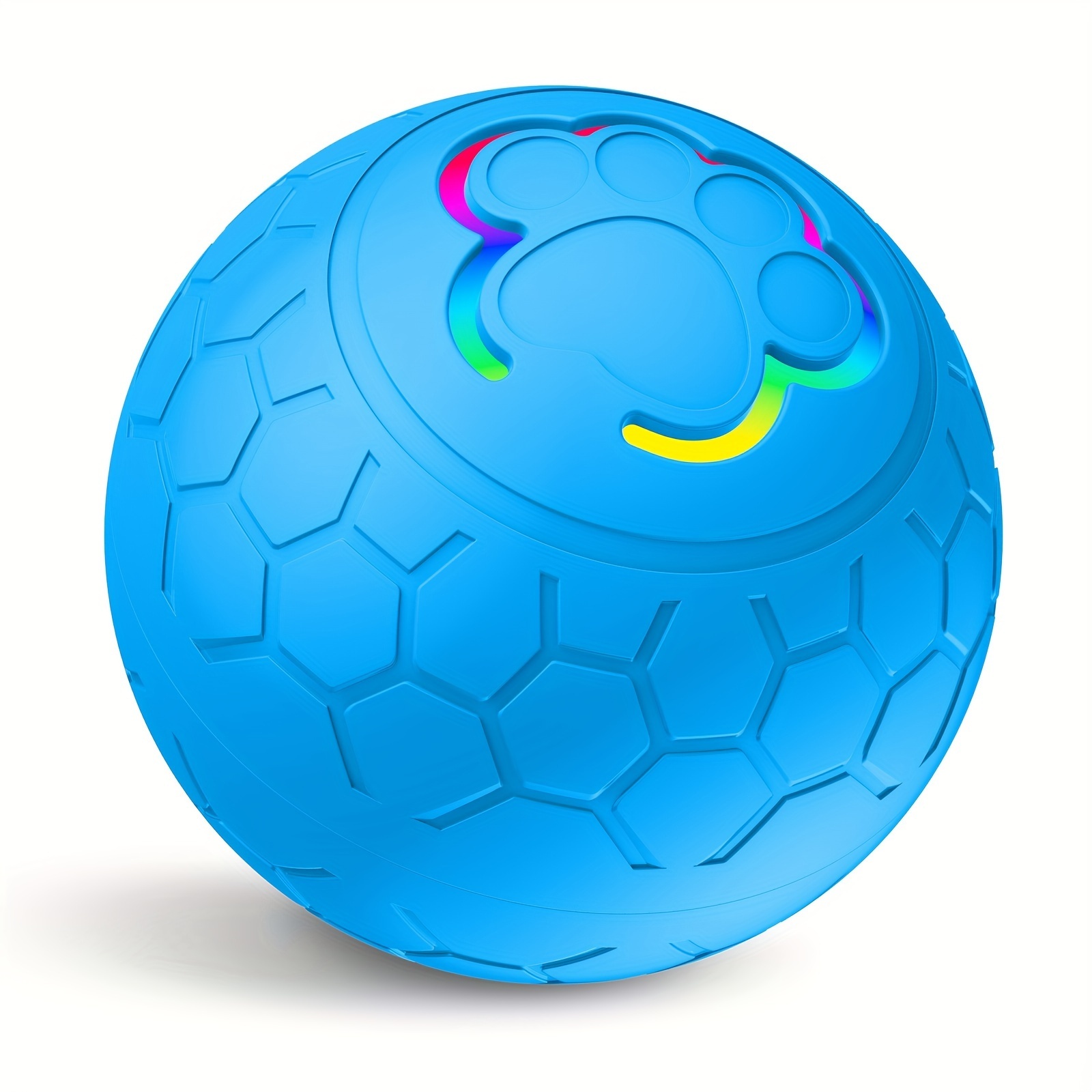 USB Automatic Bouncing Smart Dog Toy Ball, Electronic Interactive Pet Toy Ball with Rolling Motion & RGB Lights