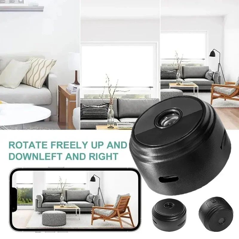 A9 1080P WiFi Mini Wireless Security Camera with Night Vision and Motion Alerts