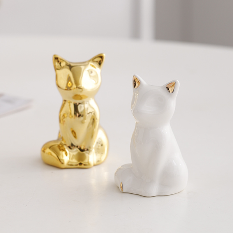 Home Decor Small Decorative Accents for Shelves, Gold and White Bedroom Accessories