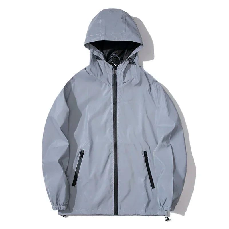 Unisex Reflective Luminous Jacket Night Glow Streetwear Coat