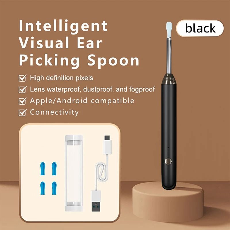 Smart Visual Ear Cleaner Otoscope with Camera USB C Charging Earpick Tool