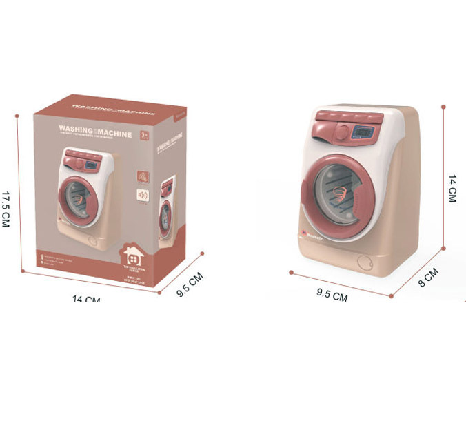 Electric Vacuum Cleaner, Household Juicer Dispenser, Pretend Kitchen Play Toys, Water Sweeper, Washing Machine with Ligh